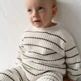 Children’s ‘Deep Green Stripe’ Ribbed Knit Sweater