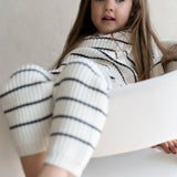 ‘Navy Stripe’ Ribbed Knit Pant