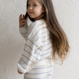 ‘Lilac Stripe’ Ribbed Knit Sweater