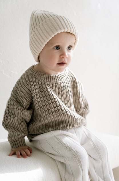 ‘Taupe’ Chunky Knit Sweater