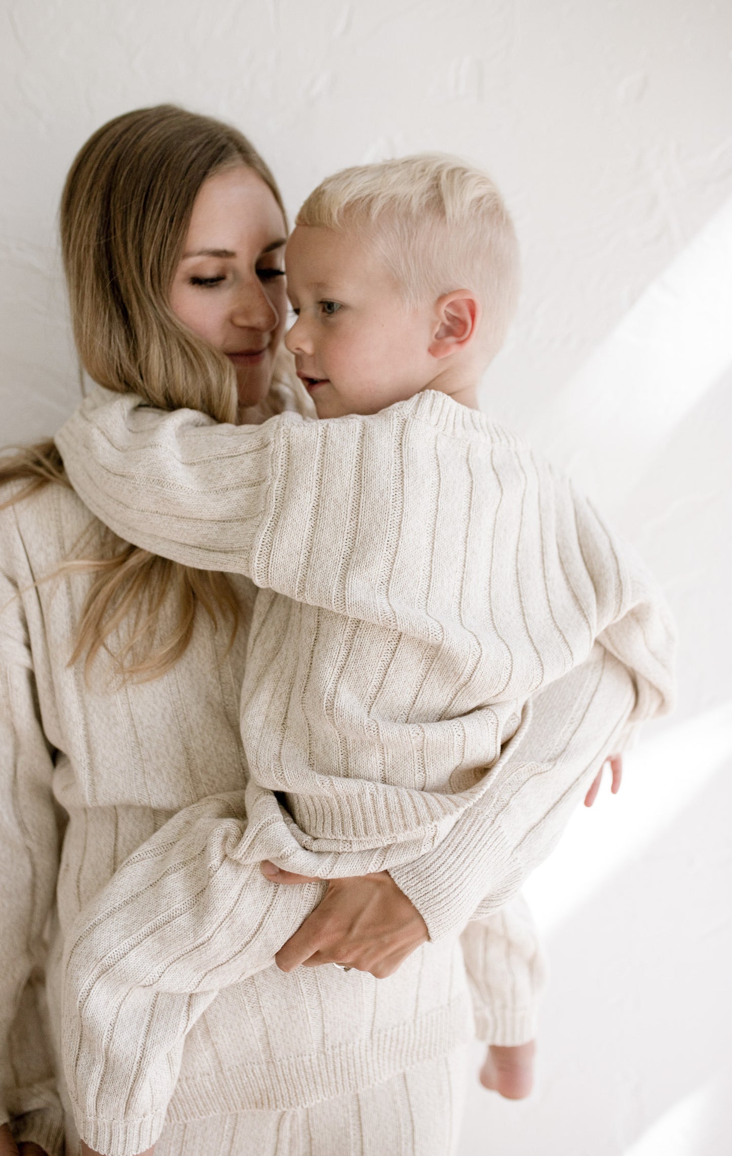Children’s Wide Ribbed Knit Pant ‘Oatmeal’
