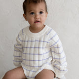 ‘Lilac Stripe’ Ribbed Knit Onesie