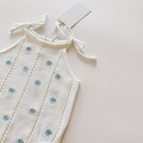 Heirloom Onesie - Blue Daisy