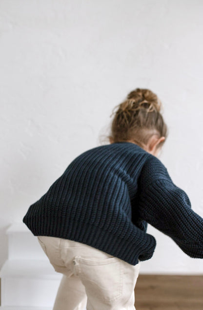 ‘Navy’ Chunky Knit Sweater