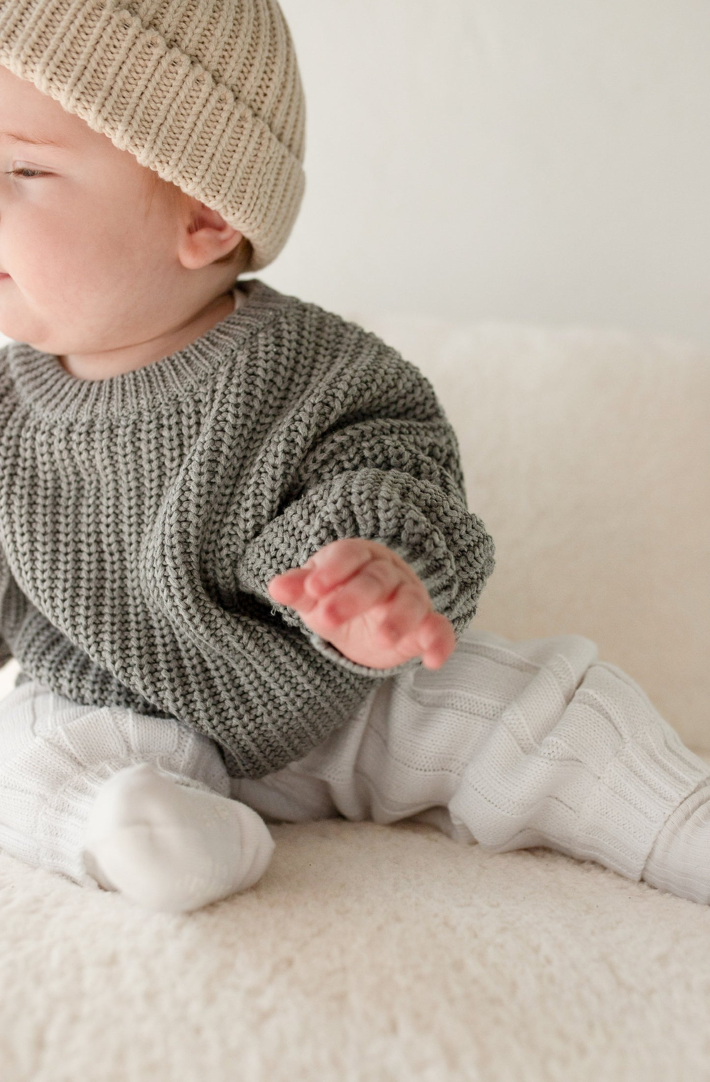 ‘Storm Gray’ Chunky Knit Sweater