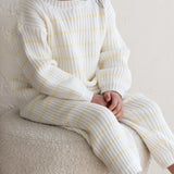 ‘Yellow Stripe’ Ribbed Knit Sweater
