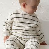 Children’s ‘Deep Green Stripe’ Ribbed Knit Sweater