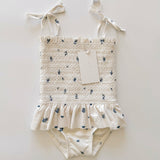 Smocked Bathing Suit - Blueberry