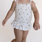 Smocked Bathing Suit - Blueberry