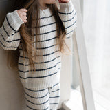 ‘Navy Stripe’ Ribbed Knit Sweater
