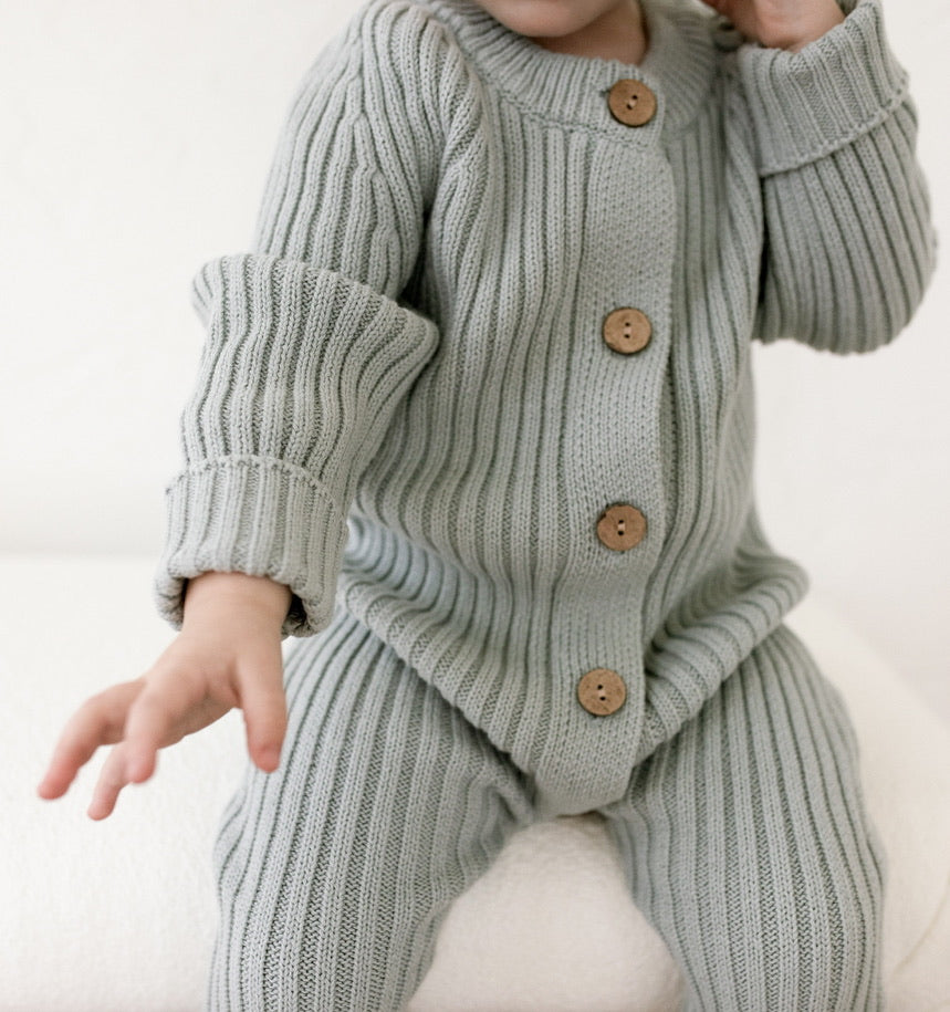 'Fog' Ribbed Playsuit