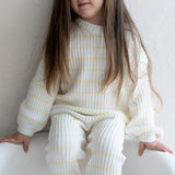 ‘Yellow Stripe’ Ribbed Knit Sweater