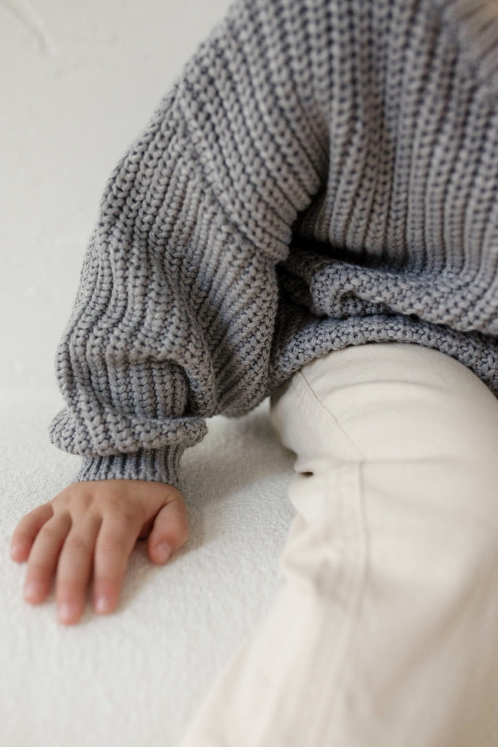 ‘Storm Gray’ Chunky Knit Sweater