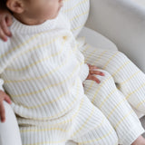 ‘Yellow Stripe’ Ribbed Knit Sweater