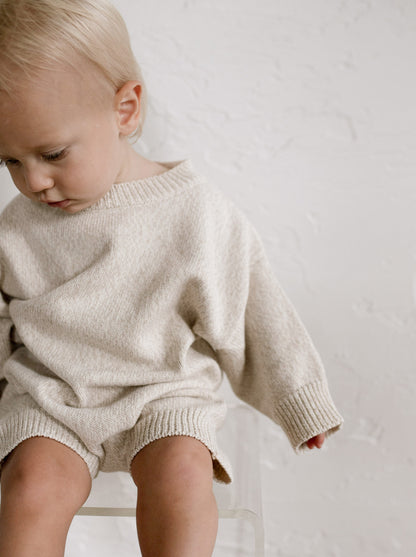 ‘ Oatmeal ‘ Knit Playsuit