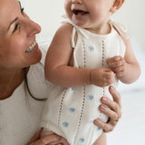 Heirloom Onesie - Blue Daisy