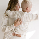 Women’s Wide Ribbed Knit Sweater ‘Oatmeal’