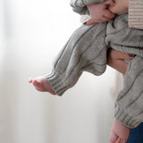 Children’s Wide Ribbed Knit Pant ‘Rain Gray’