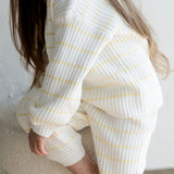 ‘Yellow Stripe’ Ribbed Knit Sweater