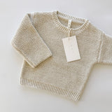 Purl Knit Sweater ‘Oatmeal’