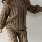 Children’s Wide Ribbed Knit Pant ‘Oak’