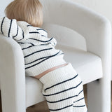 ‘Navy Stripe’ Ribbed Knit Pant