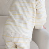 ‘Yellow Stripe’ Ribbed Knit Sweater