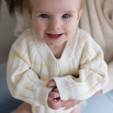 ‘Yellow Stripe’ Ribbed Knit Onesie