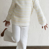 ‘Yellow Stripe’ Ribbed Knit Sweater