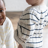‘Navy Stripe’ Ribbed Knit Onesie