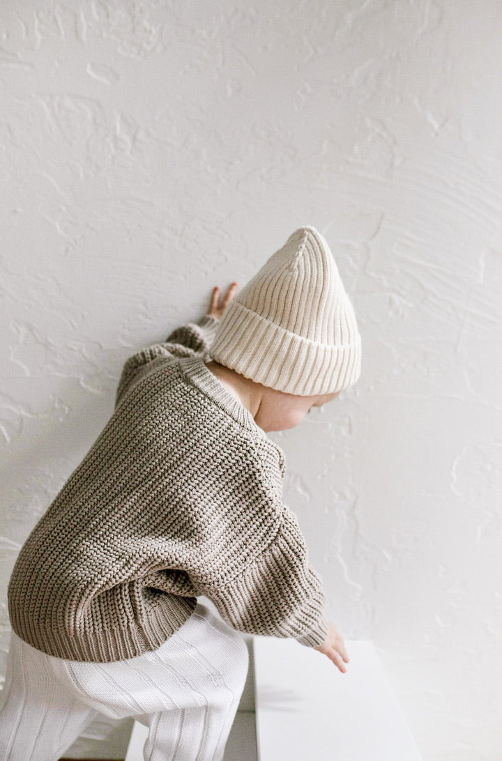 ‘Taupe’ Chunky Knit Sweater