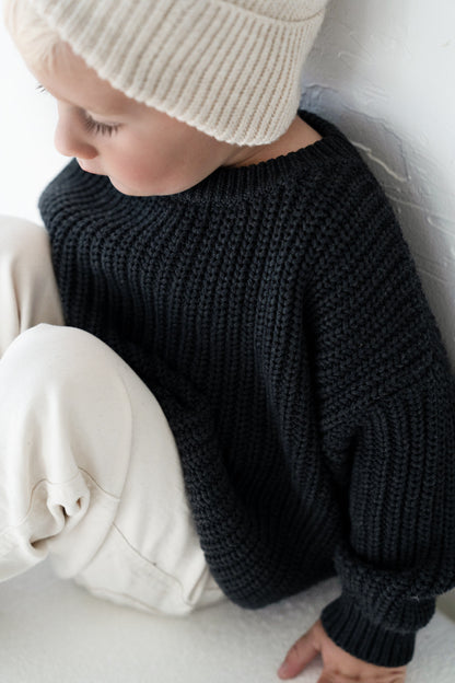 ‘Obsidian’ Chunky Knit Sweater