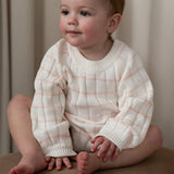 ‘Pink Stripe’ Ribbed Knit Onesie