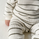 Children’s ‘Deep Green Stripe’ Ribbed Knit Pant