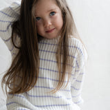 ‘Lilac Stripe’ Ribbed Knit Sweater