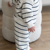 ‘Navy Stripe’ Ribbed Knit Pant