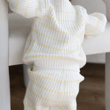 ‘Yellow Stripe’ Ribbed Knit Sweater