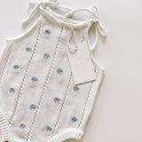 Heirloom Onesie - Blue Daisy