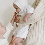 Children’s Wide Ribbed Knit Sweater ‘Oatmeal’