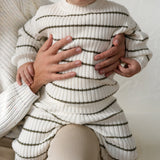 Children’s ‘Deep Green Stripe’ Ribbed Knit Sweater