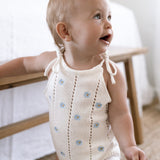 Heirloom Onesie - Blue Daisy