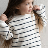 ‘Navy Stripe’ Ribbed Knit Sweater