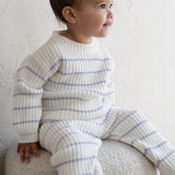 ‘Lilac Stripe’ Ribbed Knit Pant