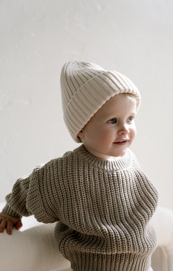 ‘Taupe’ Chunky Knit Sweater