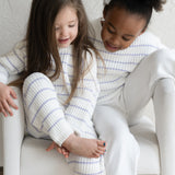 ‘Lilac Stripe’ Ribbed Knit Pant