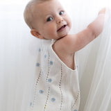 Heirloom Onesie - Blue Daisy