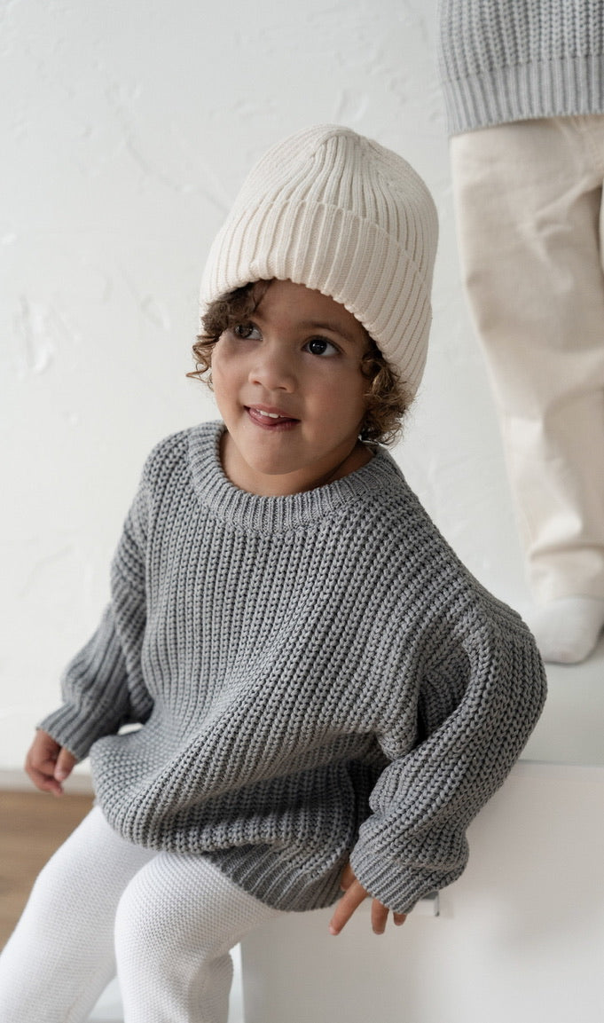 ‘Storm Gray’ Chunky Knit Sweater
