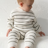 Children’s ‘Deep Green Stripe’ Ribbed Knit Sweater