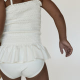 Smocked Bathing Suit - Coconut