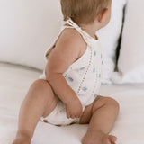 Heirloom Onesie - Blue Daisy